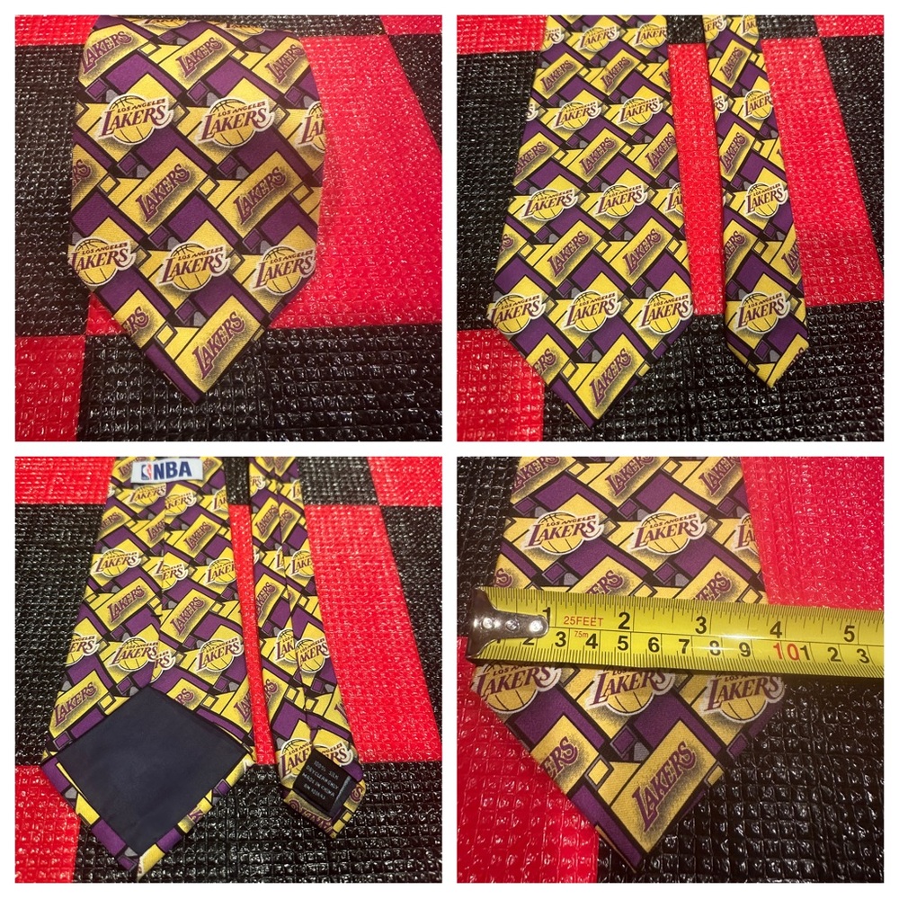 NWOT NBA Los Angeles LAKERS tie 
100% silk
Width: 4”